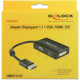 Delock skærmport > vga hdmi dvi adapter (sort)