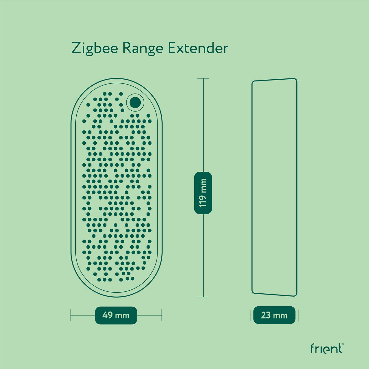 Frient zigbee range extender eu mesh adgangspunkt (hvid, zigbee 3.0)