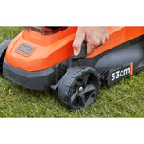 Black+decker bcmw3318l2-qw 2x 18v plæneklipper (orange sort, 2x 18v 2,5ah batteri og oplader inkluderet)