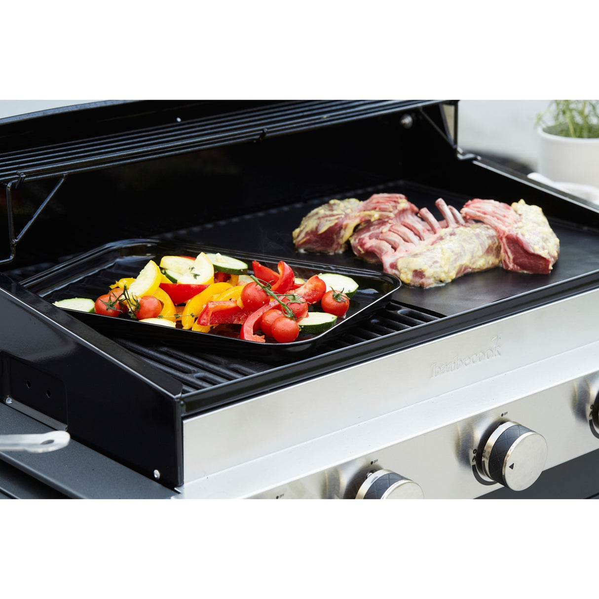Barbecook genanvendelig grillpande lavet af emaljeret grillfad