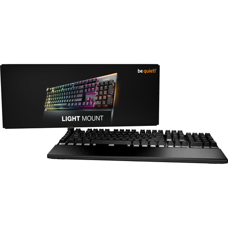 Vær stille! lysmonteret lydløst lineært rgb mekanisk gaming-tastatur (sort, us-layout (qwerty), lydløst lineært, 100 %, argb, pbt-dobbeltskudstaster)