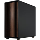 Fractal design nord xl midi tårnhus (sort træfarve | 2x USB-A | 1x USB-C | hærdet glas)