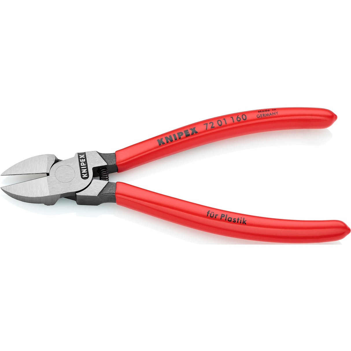 Knipex 72 01 160 sideskæretang til plast + fjeder 160mm