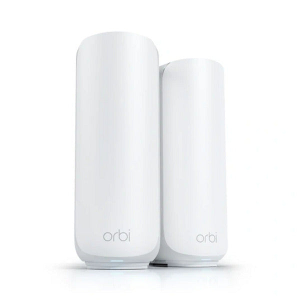 Netgear Orbi 370 WiFi mesh system, dual-band WiFi 7 mesh system, 2 styks mesh router (hvid, 1x Orbi WiFi 7 router (RBE371), 1x Orbi WiFi 7 satellit (RBE370))