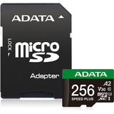 Adatahastighed plus microSDXC 256 GB hukommelseskort (uhs-i u3, klasse 10, v30, a2)