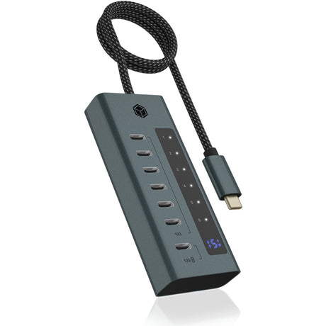 Icy box 7-ports USB-C 3.2 gen 2 USB hub (blå-grå)