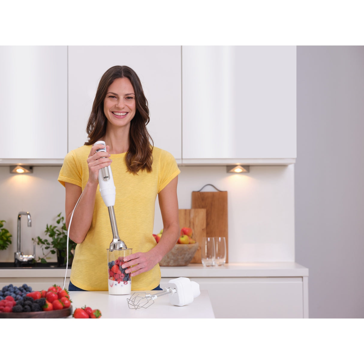 Braun multi quick 7 stavblender mq 7005b (hvidt rustfrit stål)