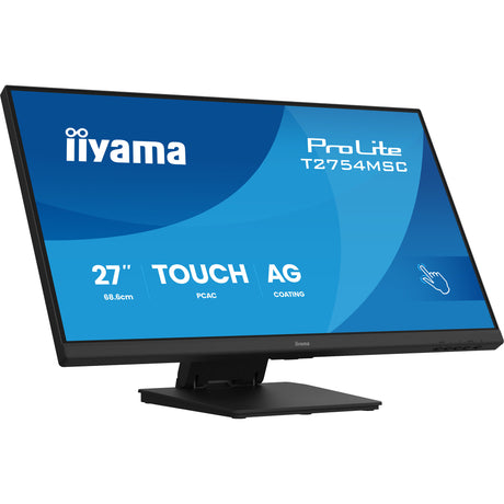 Iiyama prolite t2754msc-b2ag 27 touchscreen-skærm (sort (mat), touch, VGA, HDMI, lyd, USB)