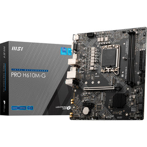 MSI Pro H610M-G Socket 1700 bundkort (GB-LAN, lyd, µATX)