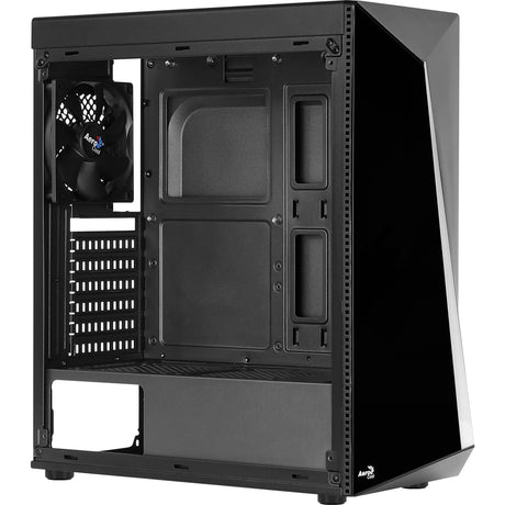 Aerocool shard midi tårnhus (sort | 3x USB-A | RGB | vindue)
