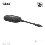 Club 3D trådløs USB-C til HDMI sender og modtageradapter (sort)