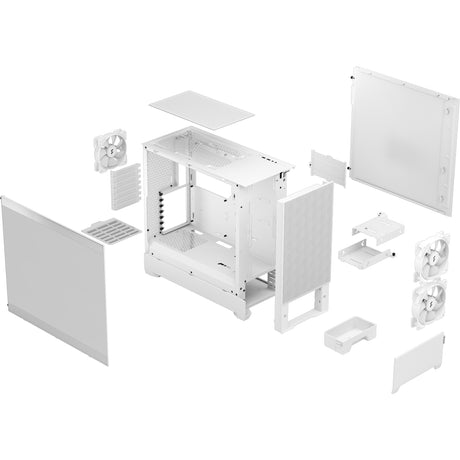 Fractal design pop air rgb midi tårnhus (hvid | 2x usb-a | rgb | hærdet glas)