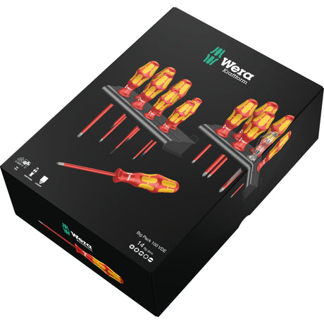 Wera kraftform big pack 100 vde skruetrækker (rød gul, 14 stk.)