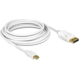 Delock mini displayport > displayport adapter (hvid, 5 meter)