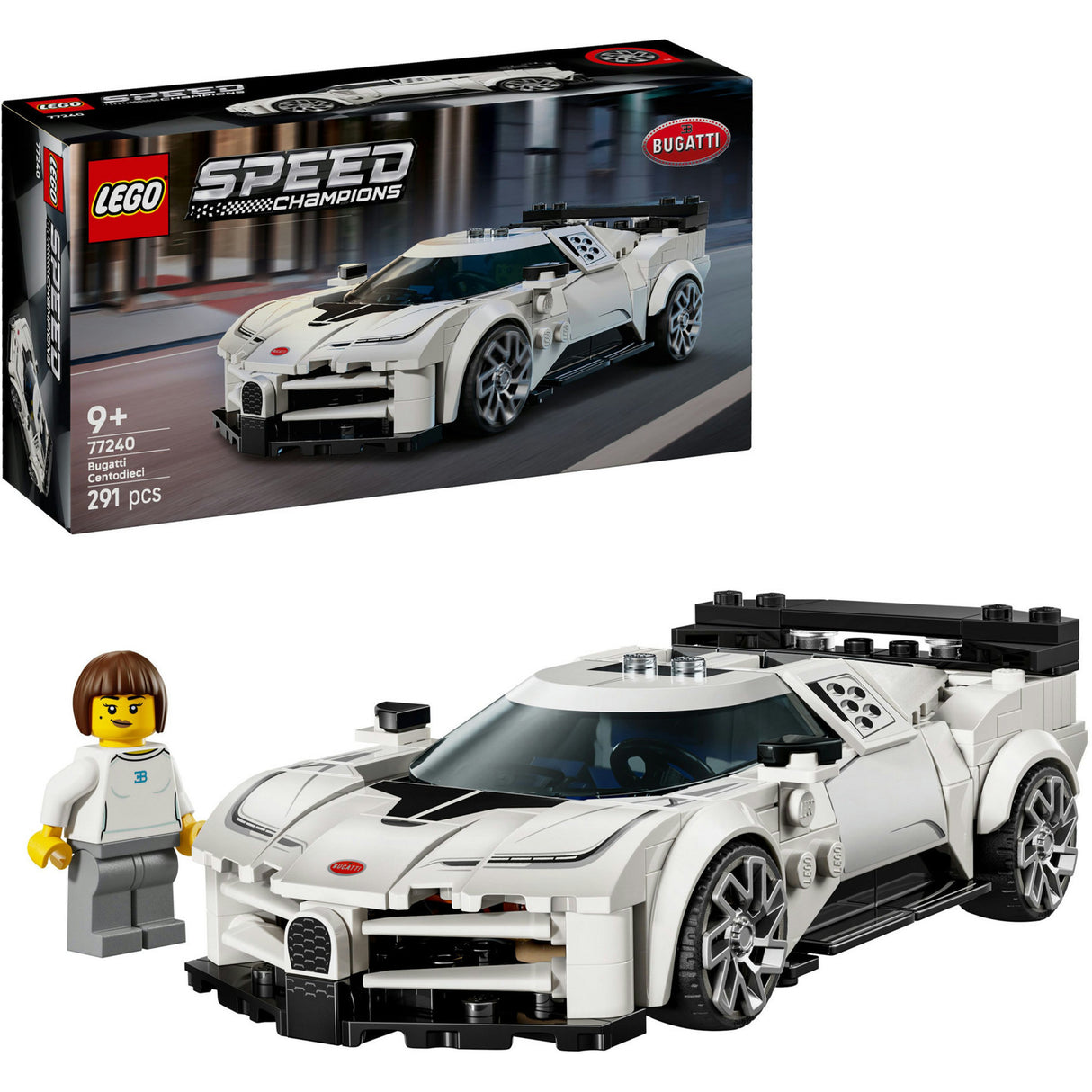 Lego ® speed champions bugatti centodieci hyper sportsvogn - 77240