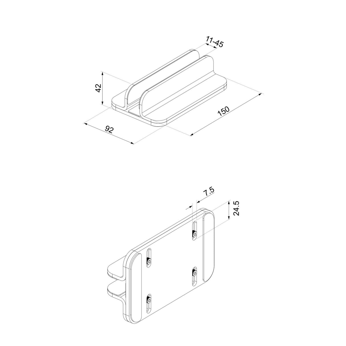 Neomounts nsls300silver bærbar holder 11-17 standard (sølv)