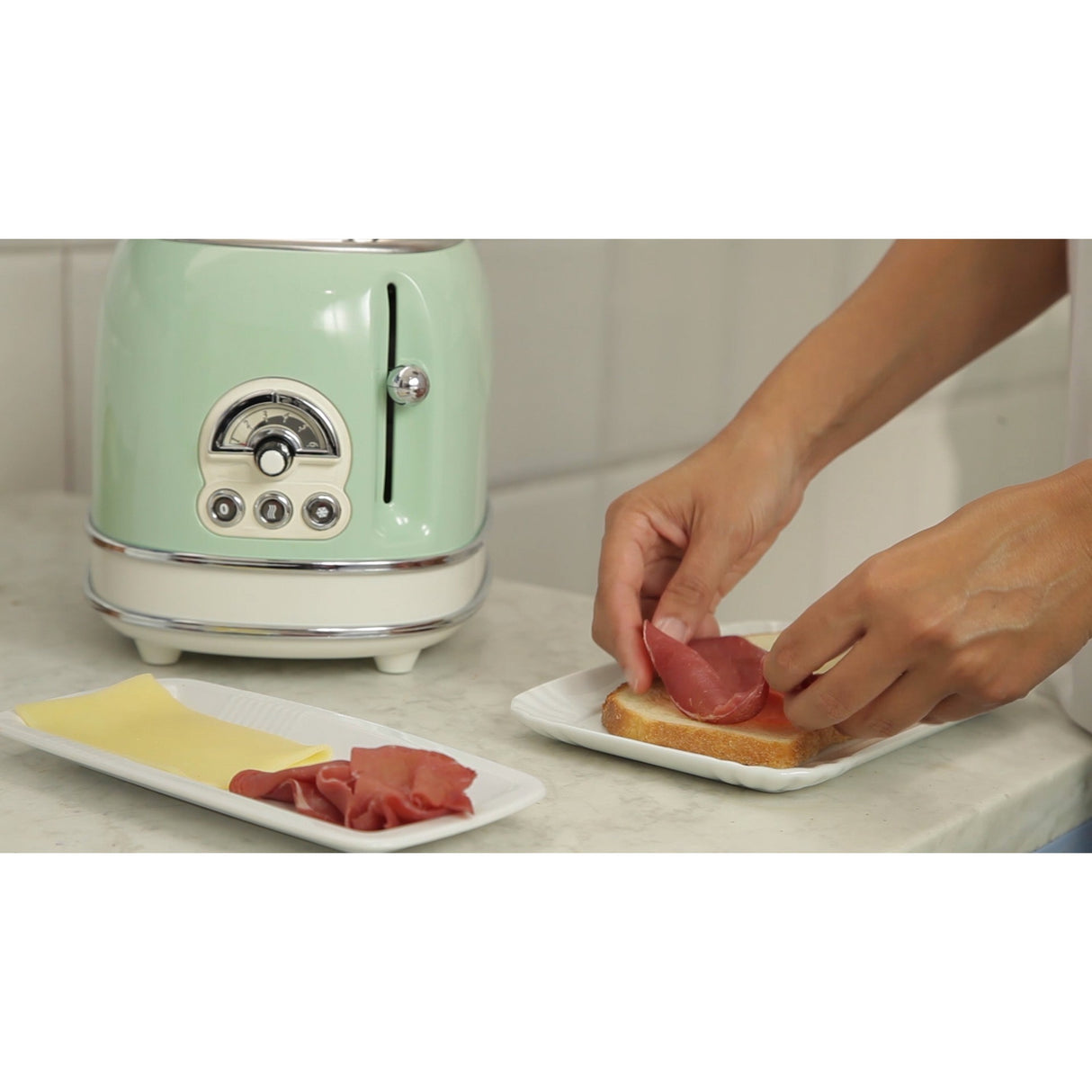 Ariete vintage brødrister 0155 14 (lysegrøn)