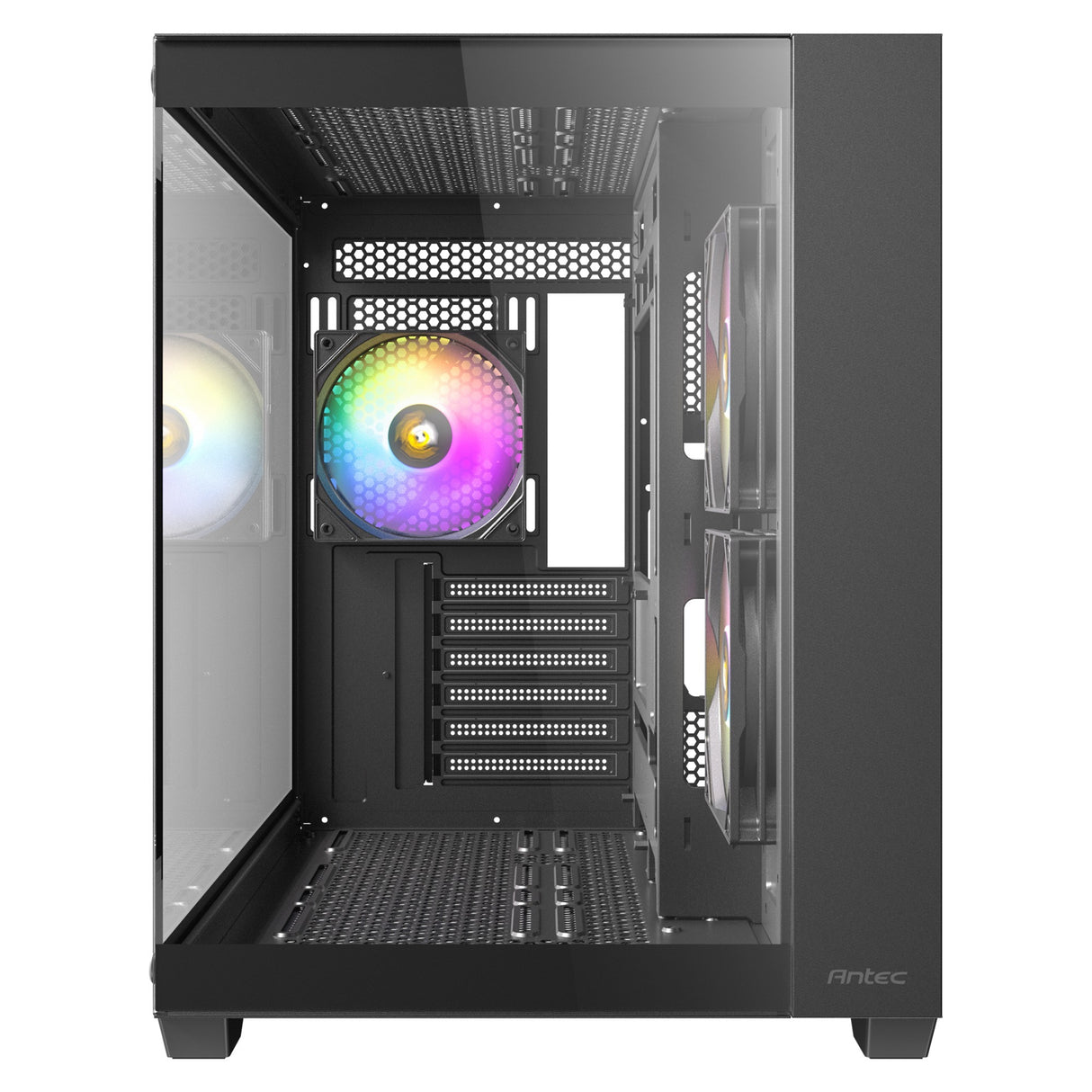 Antec cx800 argb midi tårnhus (sort | 2x usb-a | hærdet glas)