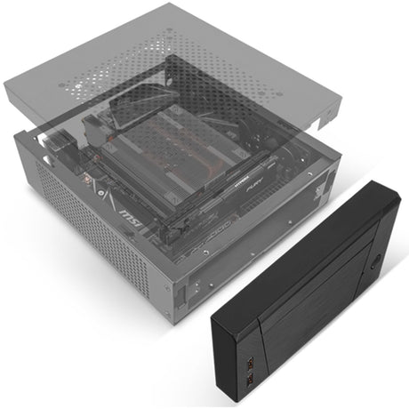 Silverstone sst-ml10b htpc-hus (sort | 2x usb-a)