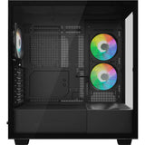 Sharkoon rebel c60 rgb midi tårnhus (sort | 2x usb-a | 1x usb-c | rgb | hærdet glas)