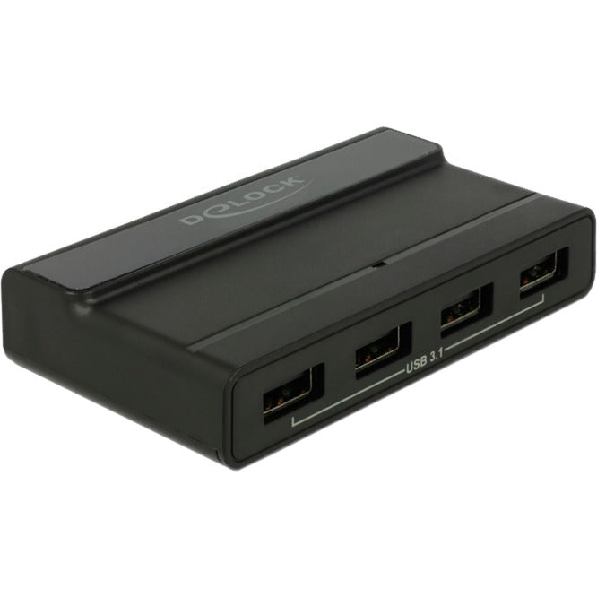 Delock external USB 3.2 gen 2 4 port hub 10Gbps USB hub (black)