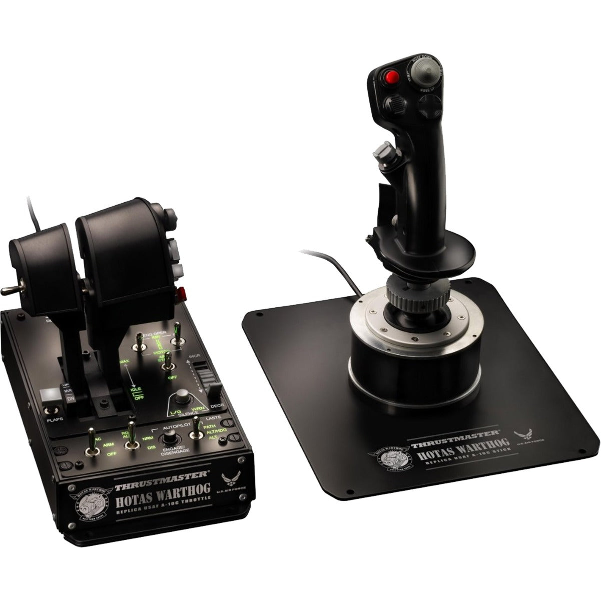 Thrustmaster Hotas Warthog Joystick og Throttle Gaming Hotas (sort sølv, pc)