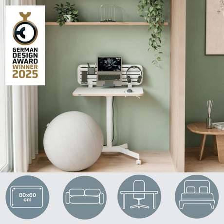 Leitz højdejusterbart sidde-stå skrivebord rektangulært 65360001