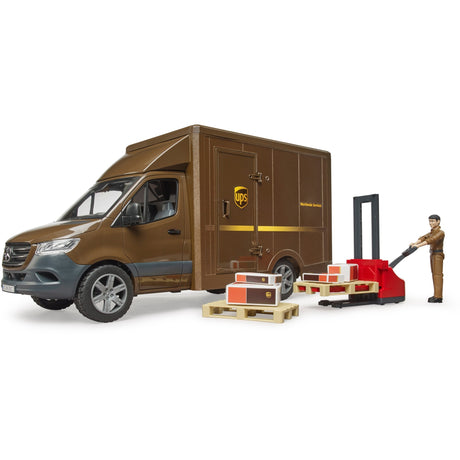 Bruder MB Sprinter UPS med fører og tilbehør modelkøretøj (02678)