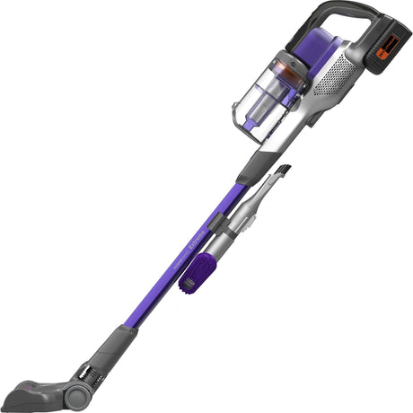 Black+decker 36v 4-i-1 power-serien ekstrem pet stick støvsuger (lilla)