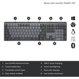 Logitech MX mekanisk tastatur (sort, amerikansk-internationalt layout (QWERTY), 100 %, Bluetooth)