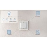 Shelly blu wall switch 4 + busch-jaeger adapter schakelaar (wit, bluetooth 4.2)