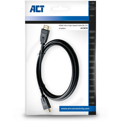 Act-forbindelse 2 meter hdmi 8k ultra højhastighedskabel v2.1 hdmi-a han - hdmi-a han (sort)