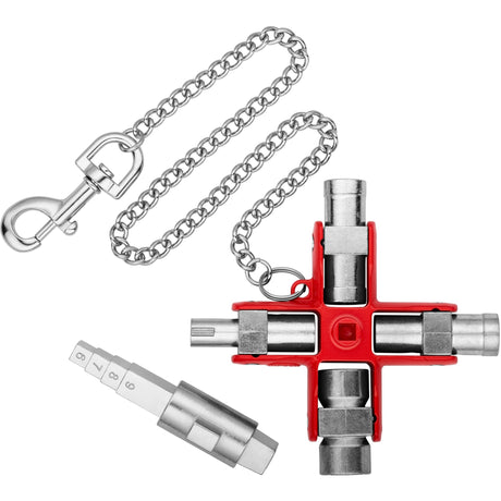 Knipex 00 11 06 v01 skifteskabsnøgle med 9 profiler - firkantede overflader
