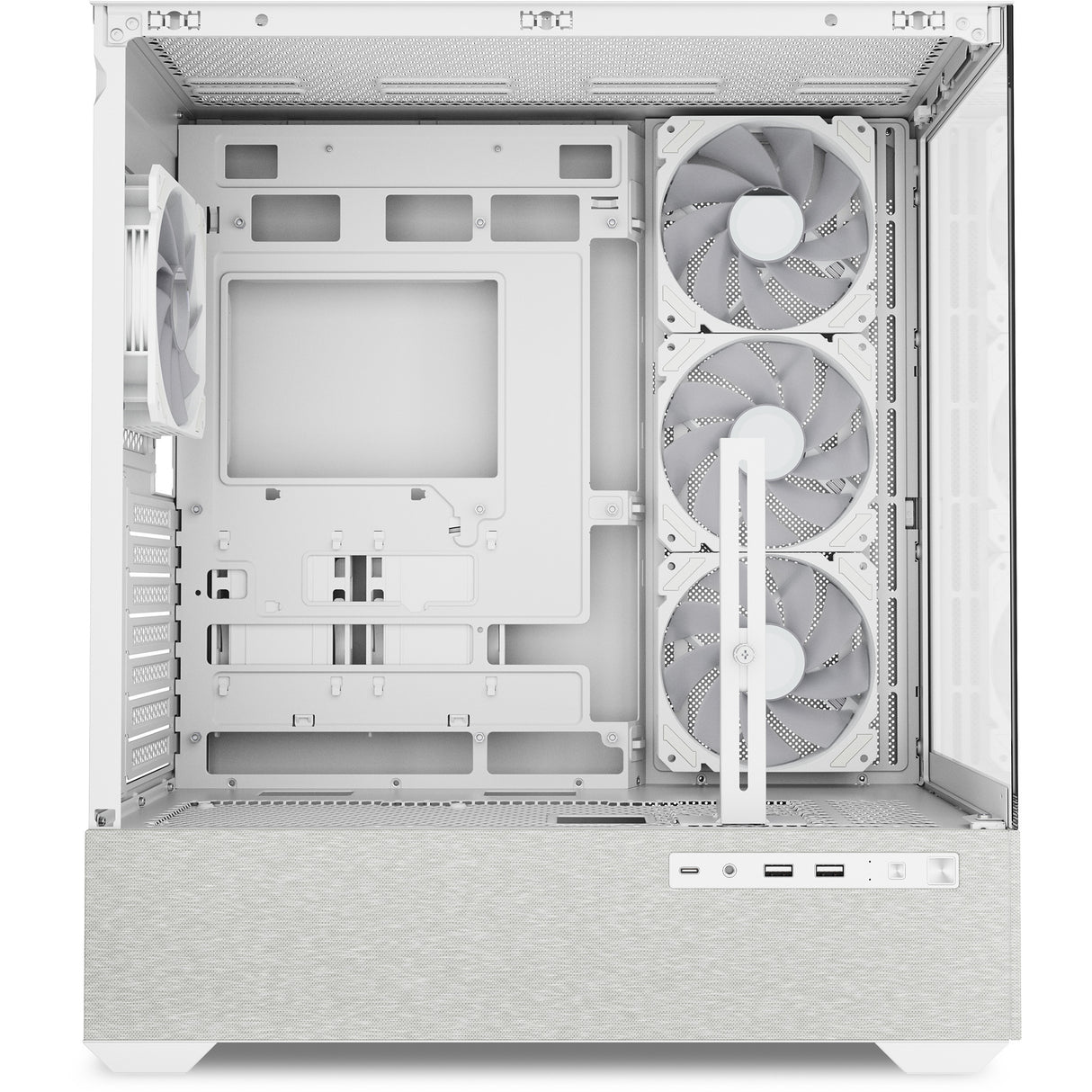 Sharkoon ak7 argb midi tårnhus (hvid | 2x USB-A | 1x USB-C | RGB | hærdet glas)