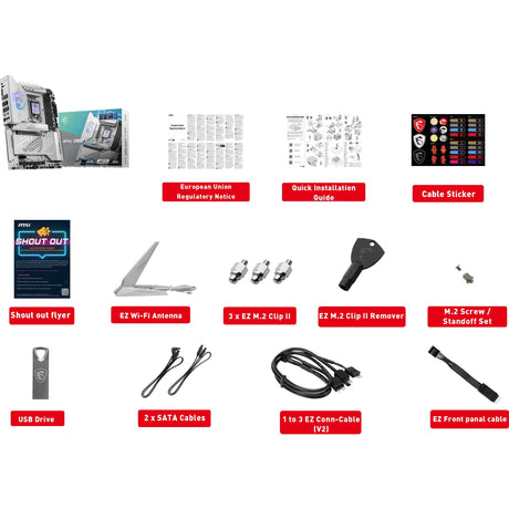 MSI MPG Z890 Edge Ti WiFi Socket 1851 bundkort (RAID, 5GB-LAN, WLAN, BT, Lyd, ATX)