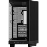 Nzxt h6 flow midi tårnhus (sort | 2x USB-A | 1x USB-C | hærdet glas)