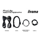 Iiyama prolite xb2797qsnph-b1 27 skærm (sort, hdmi, displayport, usb-c, lan, lyd, webcam)