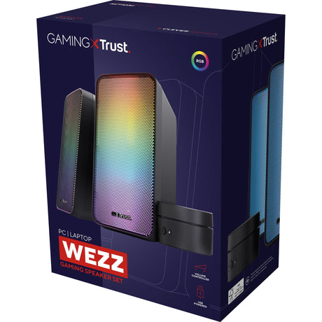 Trust GXT 611 Wezz Illuminated 2.0 RGB Speaker Set PC Speaker (sort, RGB LED'er)