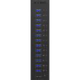 Icy box ib-ac6113 USB-hub (sort, 13x USB 3.0, 1x USB-opladningsport)