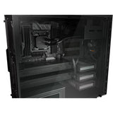 Vær stille! pure base 600 vindue midi tårnhus (sort | 2x USB-A | hærdet glas)