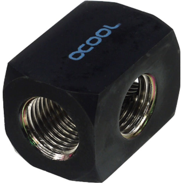 Alphacool hf tilslutningsklemme tee rund g1 4 (sort)
