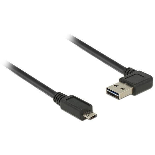 Delock easy-usb-a 2.0 han > easy-usb micro-usb-b 2.0 han-kabel (sort, 1 meter)