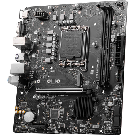 MSI Pro H610M-E DDR4 Socket 1700 bundkort (sort, GB-LAN, lyd, µATX)