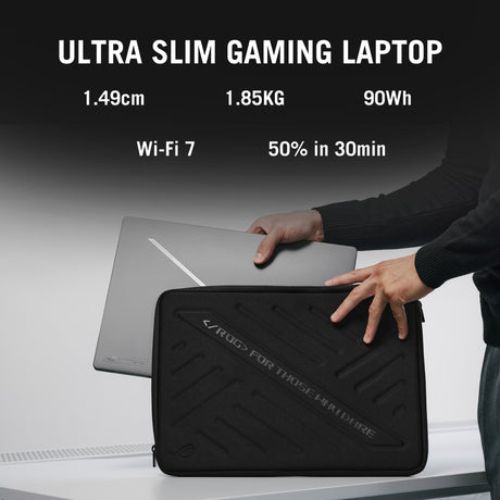 Asus rog zephyrus g16 gu605cm-qr026w 16 gaming bærbar computer (mørkegrå | ultra 9 285h | rtx 5060 | 16 GB | 1 TB SSD)