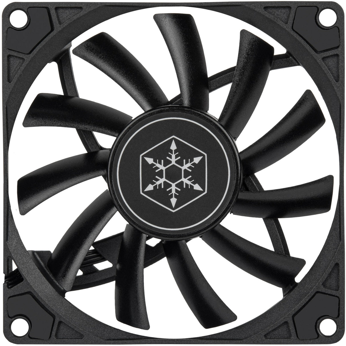 Silverstone air slimer 90 kabinet blæser (sort, 92 x 92 x 15 mm, pwm)