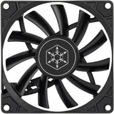 Silverstone air slimer 90 kabinet blæser (sort, 92 x 92 x 15 mm, pwm)