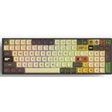 Iqunix f97 happy ape trådløst mekanisk tastatur (brunt, us-layout (qwerty), gateron brun, 96%, rgb-lysdioder, hot-swappable, pbt, 2.4ghz | bluetooth 5.1 | usb-c)