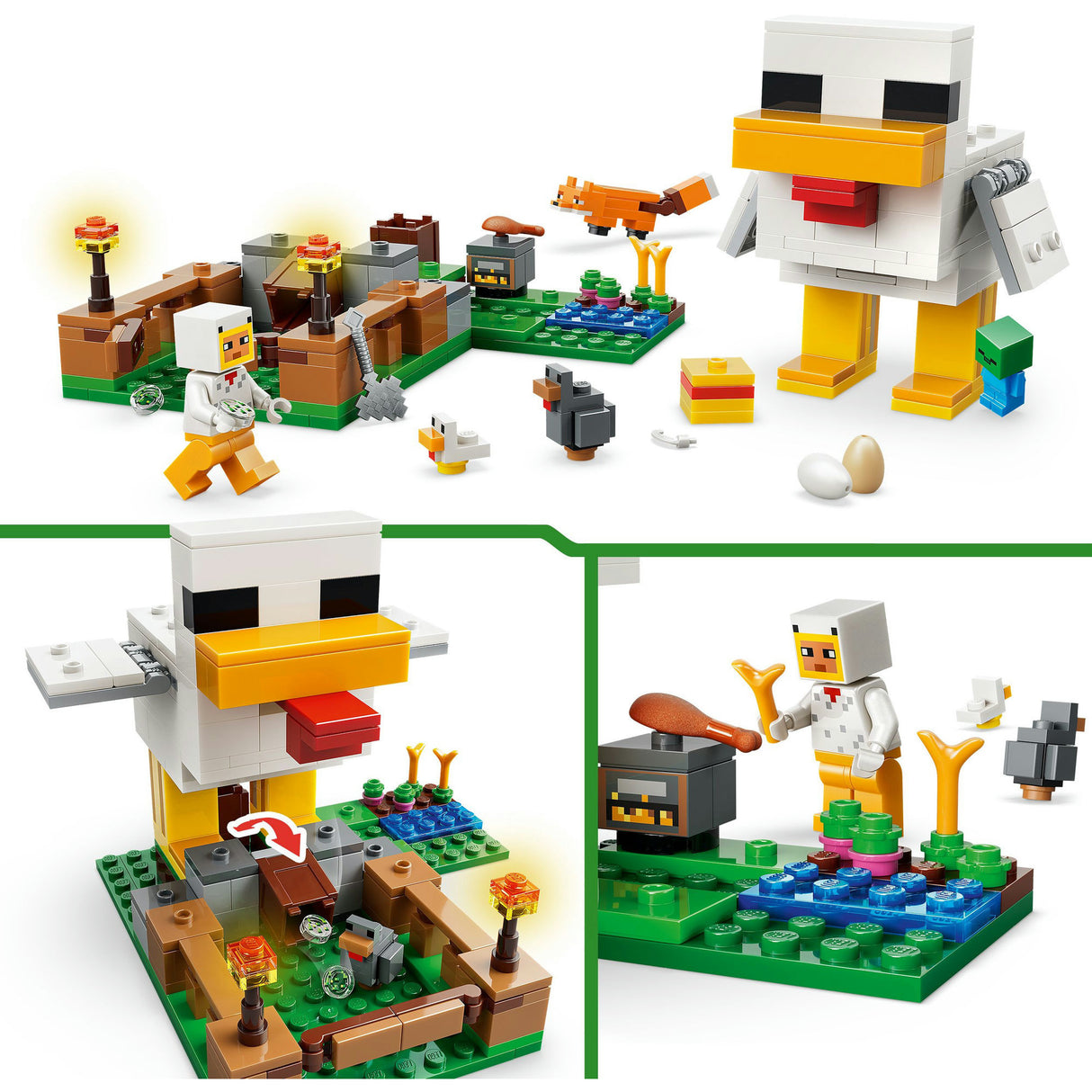 Lego minecraft kyllingegårdsdyr legetøj til børn - 21585
