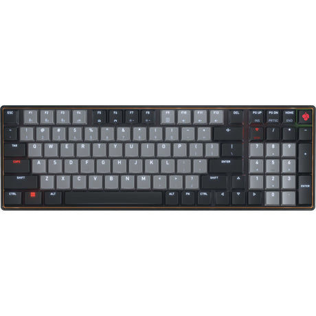 Cherry kw 550 mx lp, tastatur (sort, us-layout, mx lavprofil 2.0 elfenben, 96%, hvid led, pbt-taster)