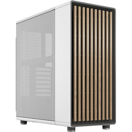 Fractal design nord midi tårnhus (hvid træfarve | 2x USB-A | 1x USB-C)